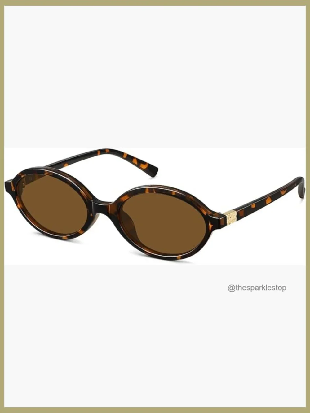 Retro Oval Acetate Sunglasses UV400 Protection Trendy Sunnies